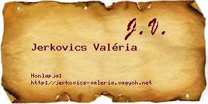 Jerkovics Valéria névjegykártya