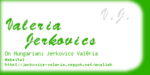 valeria jerkovics business card